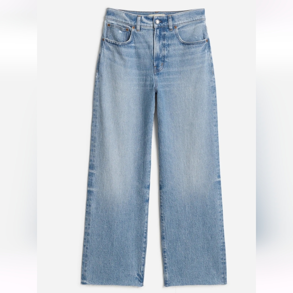MADEWELL THE PERFECT VINTAGE WIDE LEG CROPPED JEANS size 29